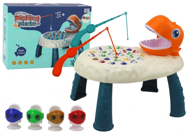 Fishing Game with Dinosaur Table Orange