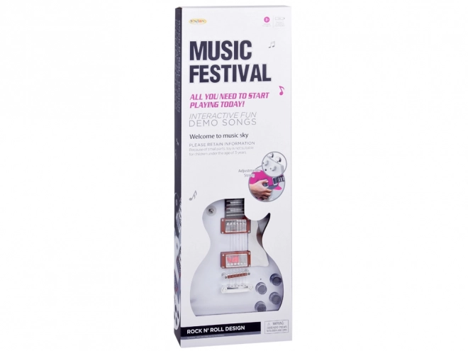 Electric Guitar Musical Toy for Kids – White