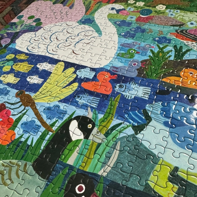 Square Puzzle Ducks in the Clearing 1000 Pieces