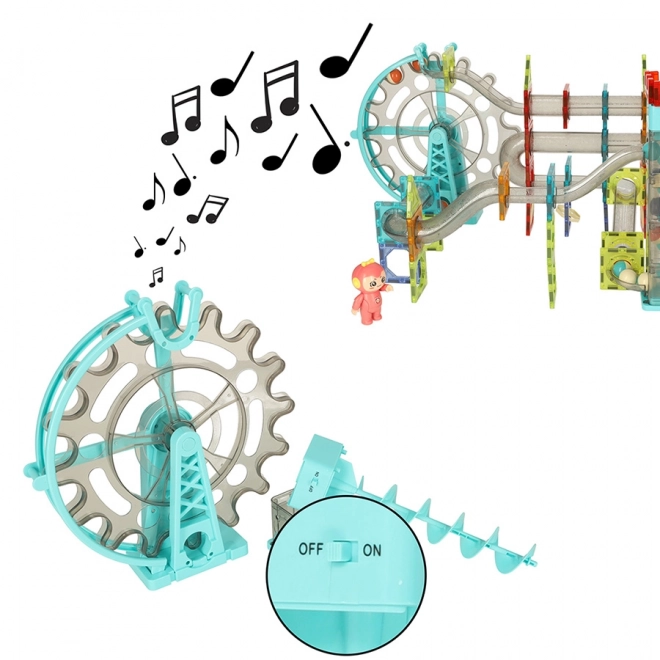 Magnetic Building Blocks Marble Track with Sound and Music