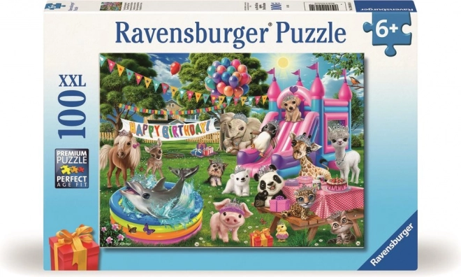 Állati születésnapi parti puzzle XXL 100 darabos - Ravensburger