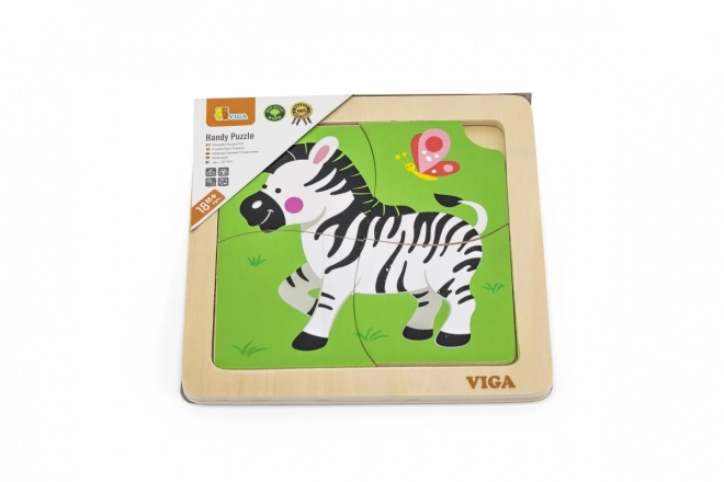 Wooden Zebra Puzzle for Toddlers