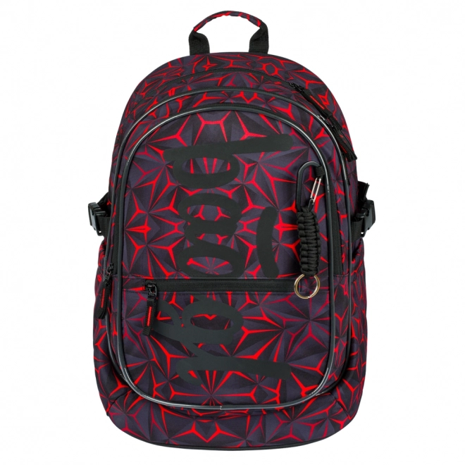 Baagl School Backpack Core Red Polygon