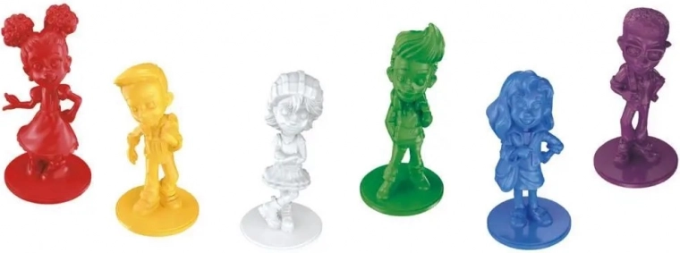 Barevné figurky pro snadnou orientaci