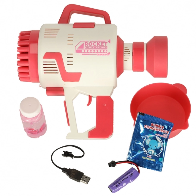 Bubble Gun With Lights - Pink