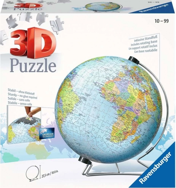 3D Globe Puzzle - 540 Pieces