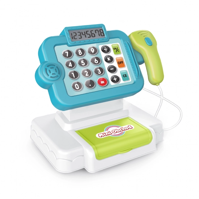 Mini Shop Cash Register with Shopping Learning - Blue