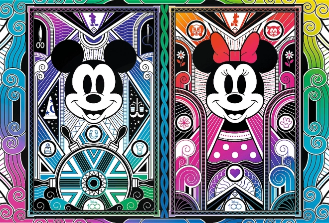 Trefl Wooden 2-sided Puzzle with Mickey Mouse and Minnie