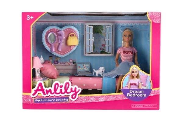 Anlily Doll with Bedroom Playset