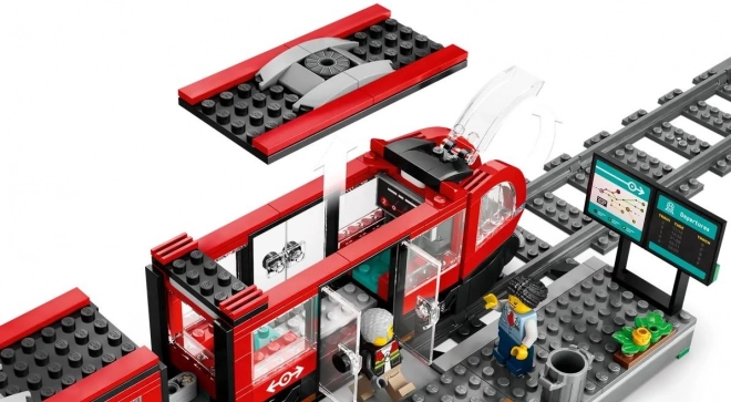 Lego City Tram with Station Set