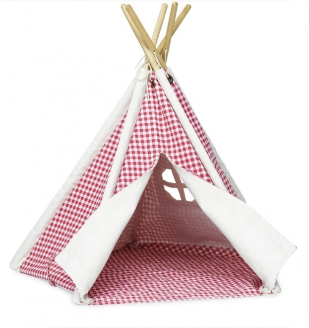 Vilac Mini Checkered Teepee for Dolls