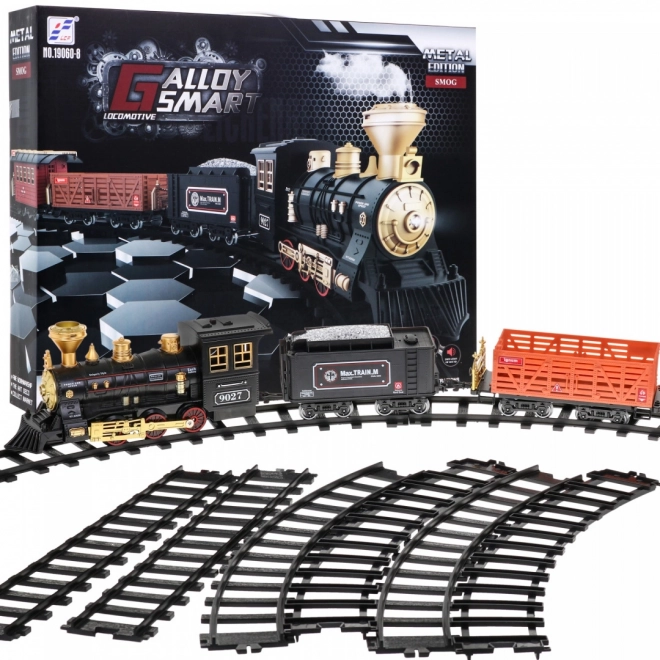 Large Train Set with Smoke Function for Kids 5+ Tracks and Train with Carriages