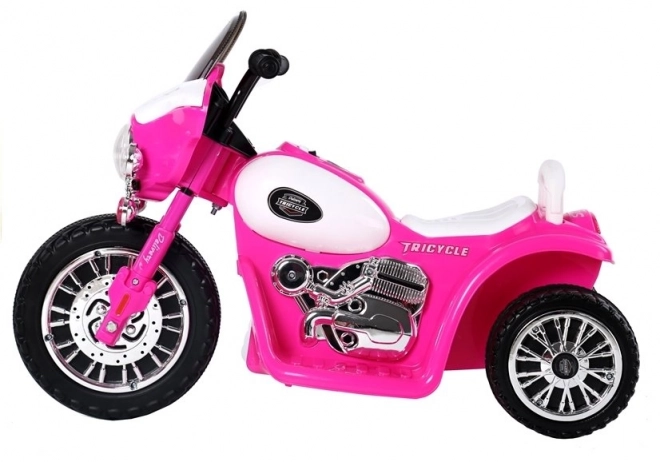 Dark Pink Children's Battery-Powered Motorcycle