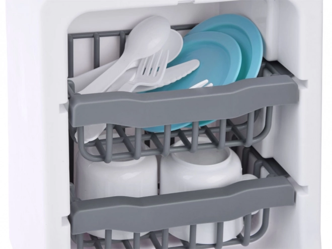 Automatic Dishwasher Toy Set with Dishes and Cutlery