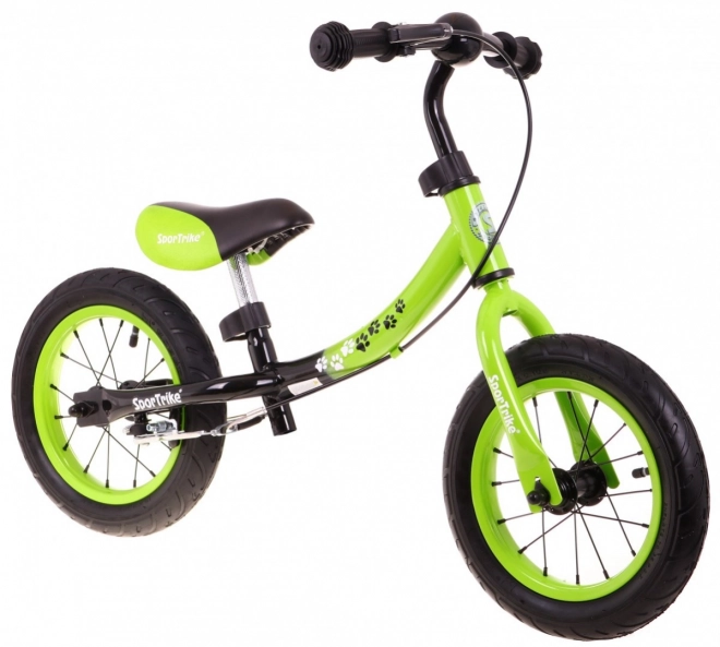 Children's Balance Bike Green with Convertible Frame