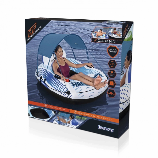 Hydro Force Inflatable Swim Ring with Canopy