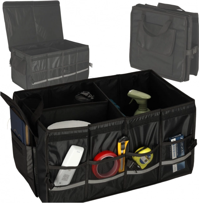 Car Trunk Organizer with Reflective Elements
