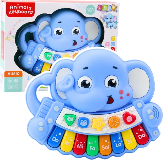 Piano interactif Éléphant Bleu – Mélodies, Gammes, Sons d'animaux