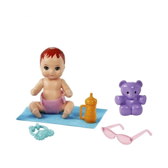 Barbie Doll Nanny Skipper Stroller + Baby Set