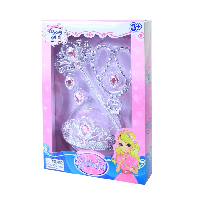 Princess Tiara and Wand Set in Pink