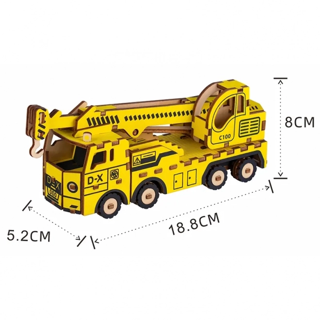 Woodcraft Wooden Crane Truck 3D Puzzle