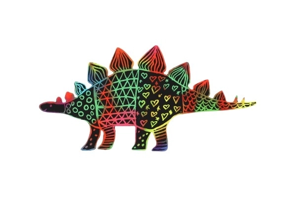 Rainbow Dinosaur Scratch Art Set