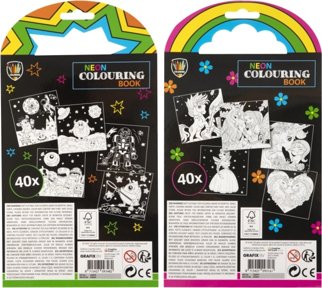 Two types of coloring books, twice the fun