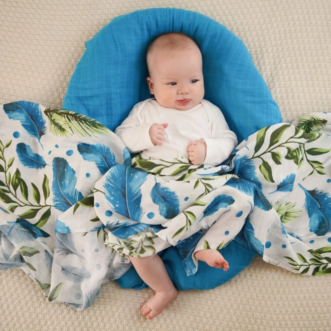 Tommy Lise Bamboo Muslin Blanket Herbs & Plumes