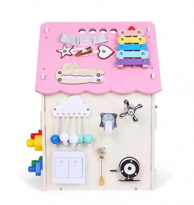 Kids Activity Board House - Pink