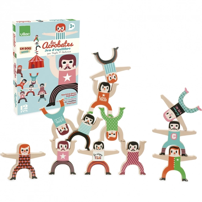 Wooden Acrobat Figurines by Vilac