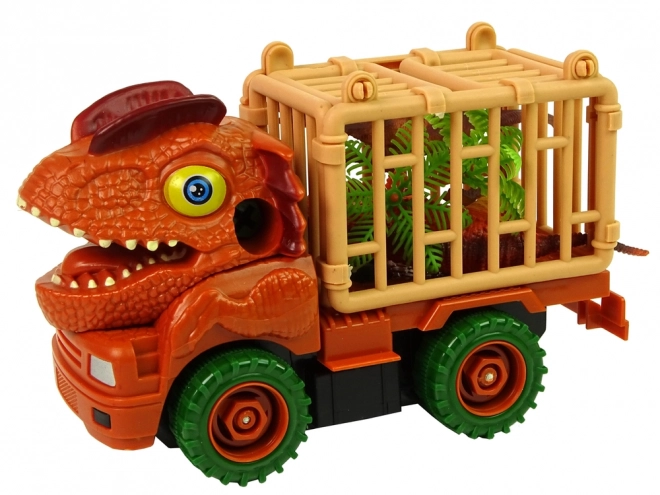 Orange Dinosaur Truck Toy with Screwdriver Set