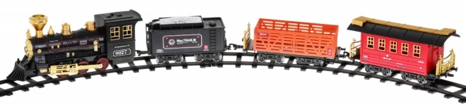 Large Train Set with Smoke Function for Kids 5+ Tracks and Train with Carriages