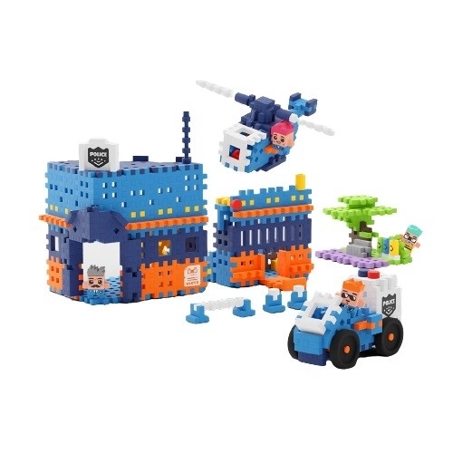 Construction Blocks Waffle Mini Police Station