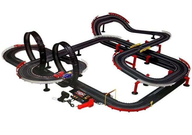 Turbo Slot Racing Track with Cars and Controllers