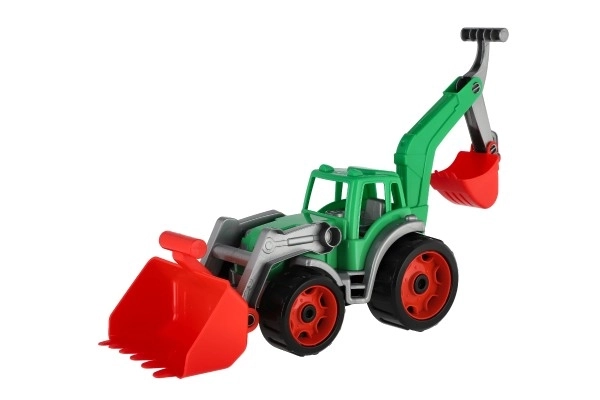 Tractor With Loader And Backhoe Set