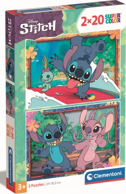 Stitch 2x20 Piece Puzzle Set