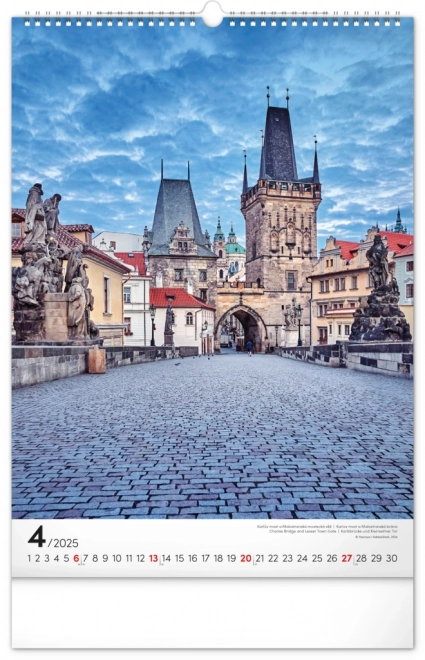 Wall Calendar Prague 2025