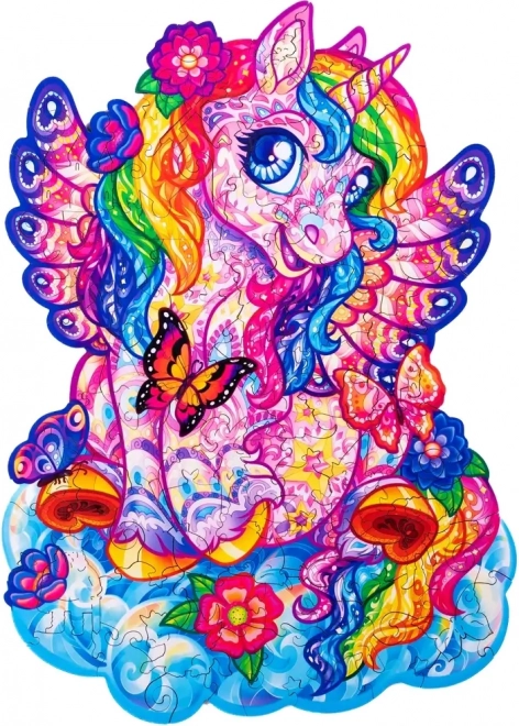Wooden Colorful Puzzle - Fairy Tale Unicorn