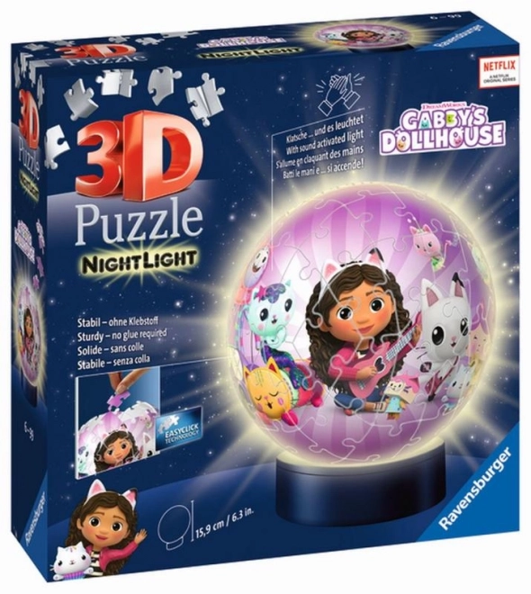 Glow in the Dark Puzzle Ball - Gabby's Dollhouse