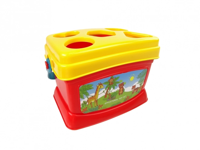 Educational Bucket with Cups Stacking Pyramid and Boats Bath Sorter