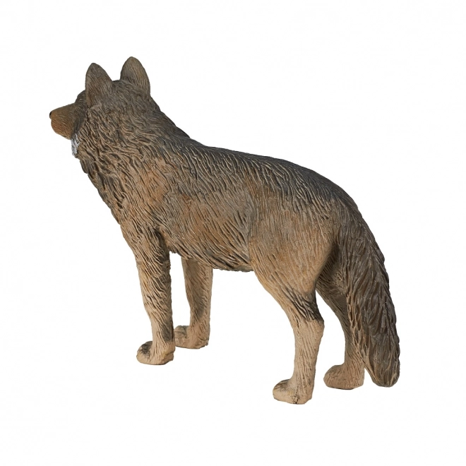 Realistic Standing Grey Wolf Figurine