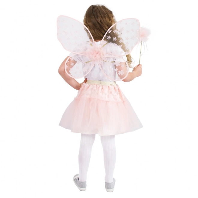 Children's Flower Fairy Costume Set with Tutu Skirt, Wand and Wings