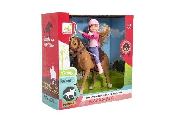 Horse with Jockey Doll