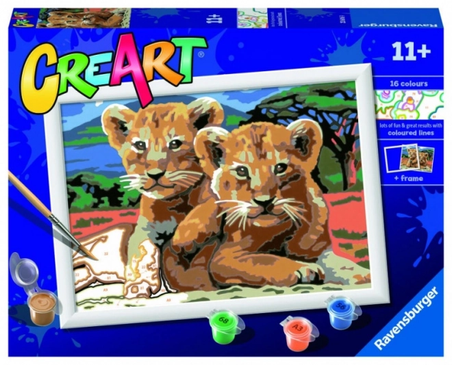 Children's Painting Set CreArt Little Lion Cubs