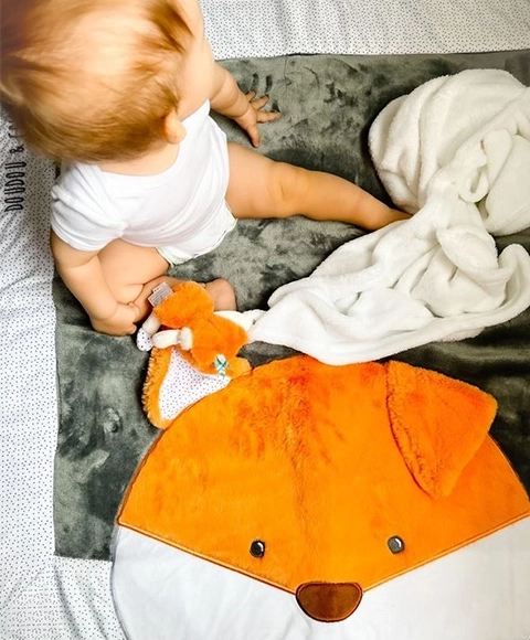 Doudou Fleece Baby Blanket with Fox Plush Toy