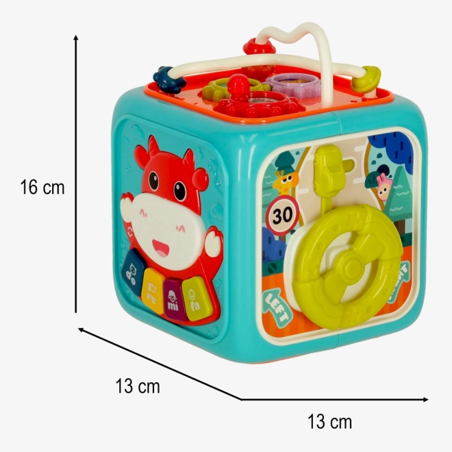 Interactive Educational Sorting Cube Blue