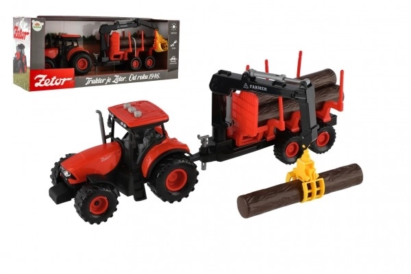 Zetor Tractor with Trailer and Loading Arm