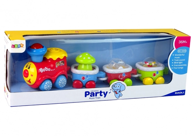 Colorful Educational Train with Lights and Sound