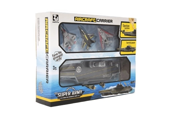 Aircraft Carrier with Fighter Jets Toy Set