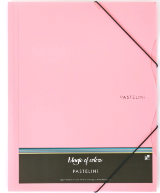 Modern Pastel Pink Document Folder with Elastic Band